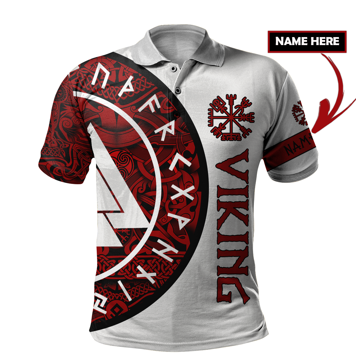 Customized Name Viking 3D All Over Printed Unisex Shirts