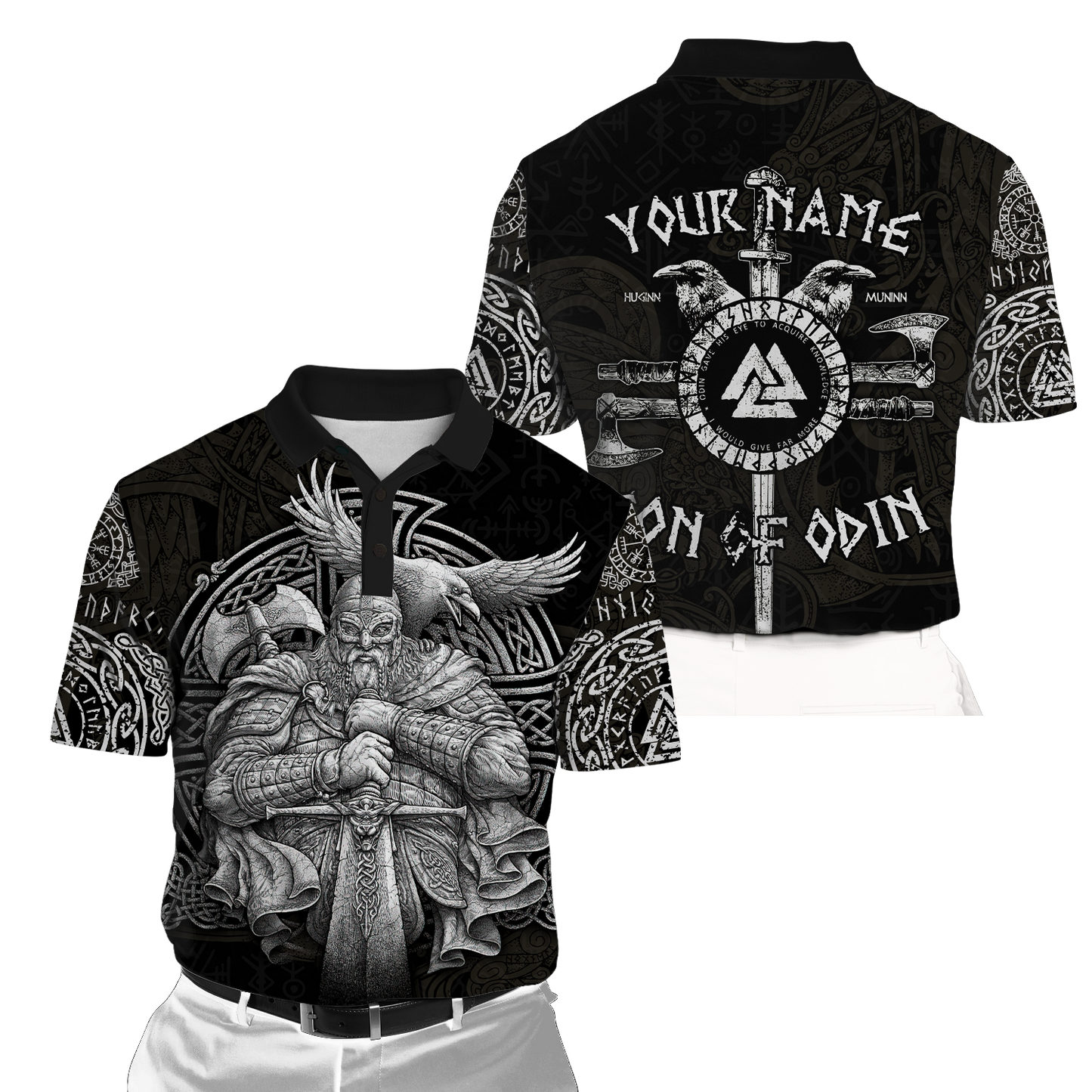 Customized Name Viking 3D All Over Printed Unisex Shirts