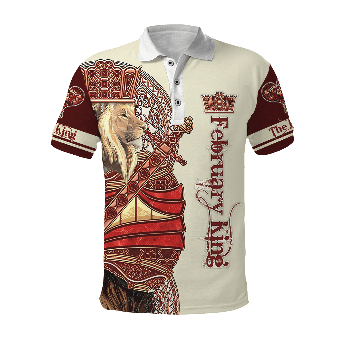 February King Lion 3D All Over Printed Unisex Shirts