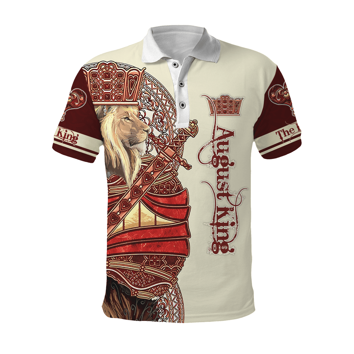 August King Lion Royal 3D All Over Printed Unisex Shirts