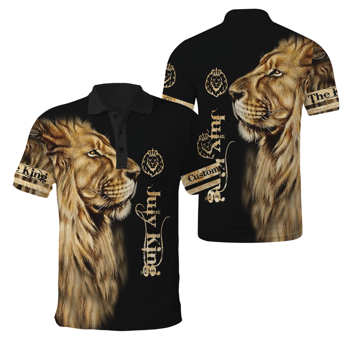 Custom Name July King Lion 3D All Over Printed Unisex Shirts