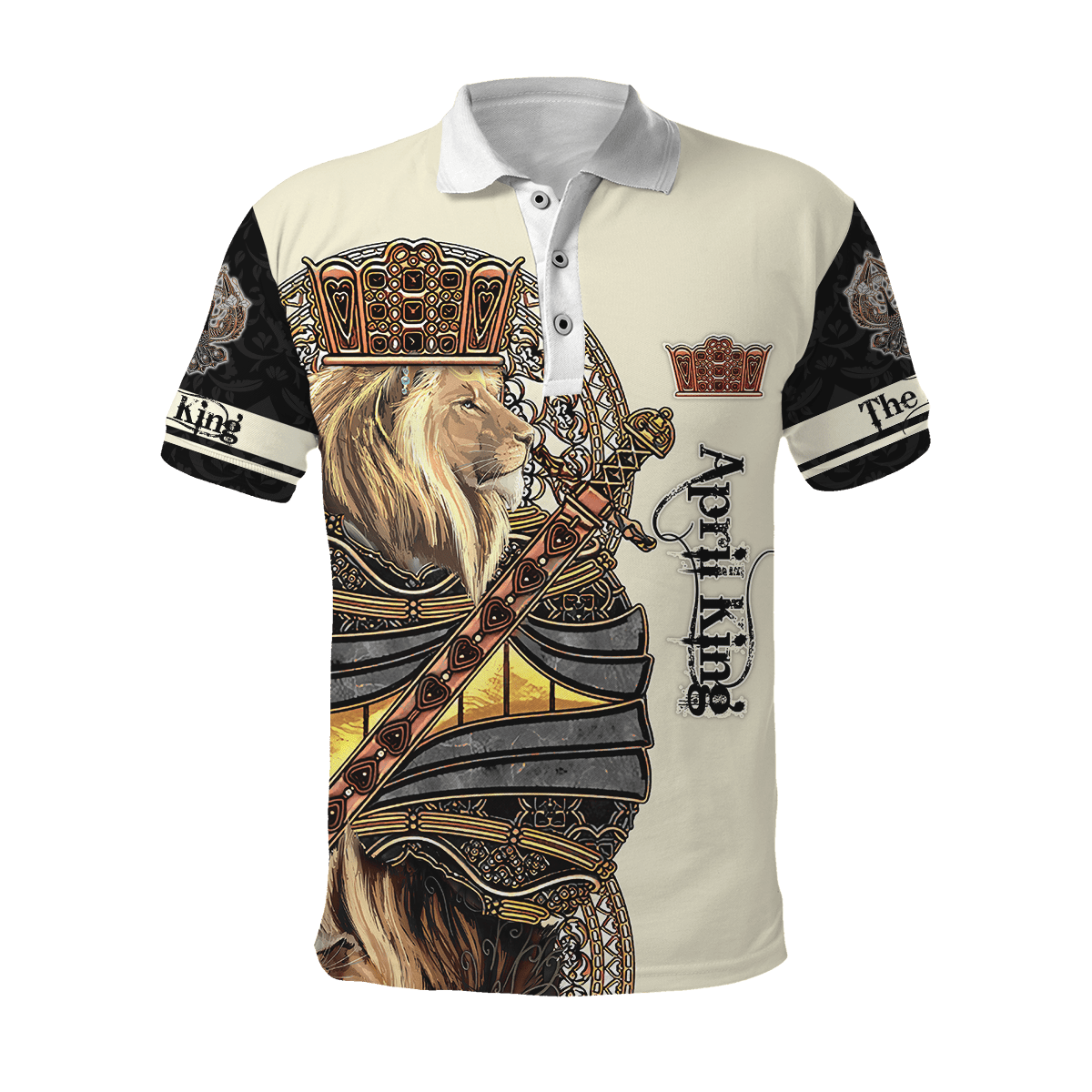 April Black King Lion 3D All Over Printed Unisex Shirts