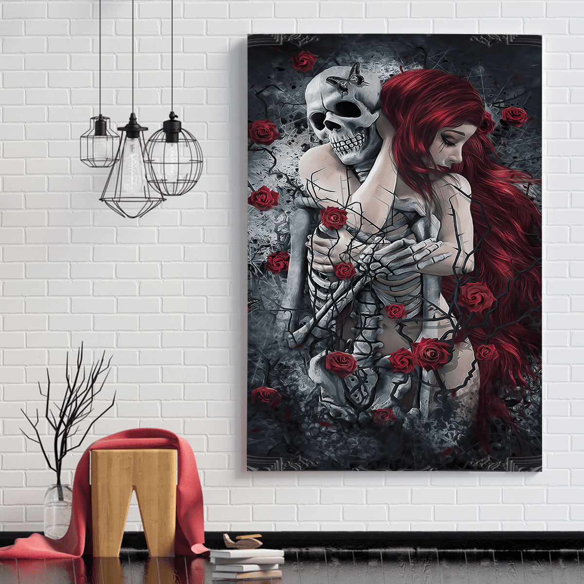 Skull Poster Vertical 3D Printed
