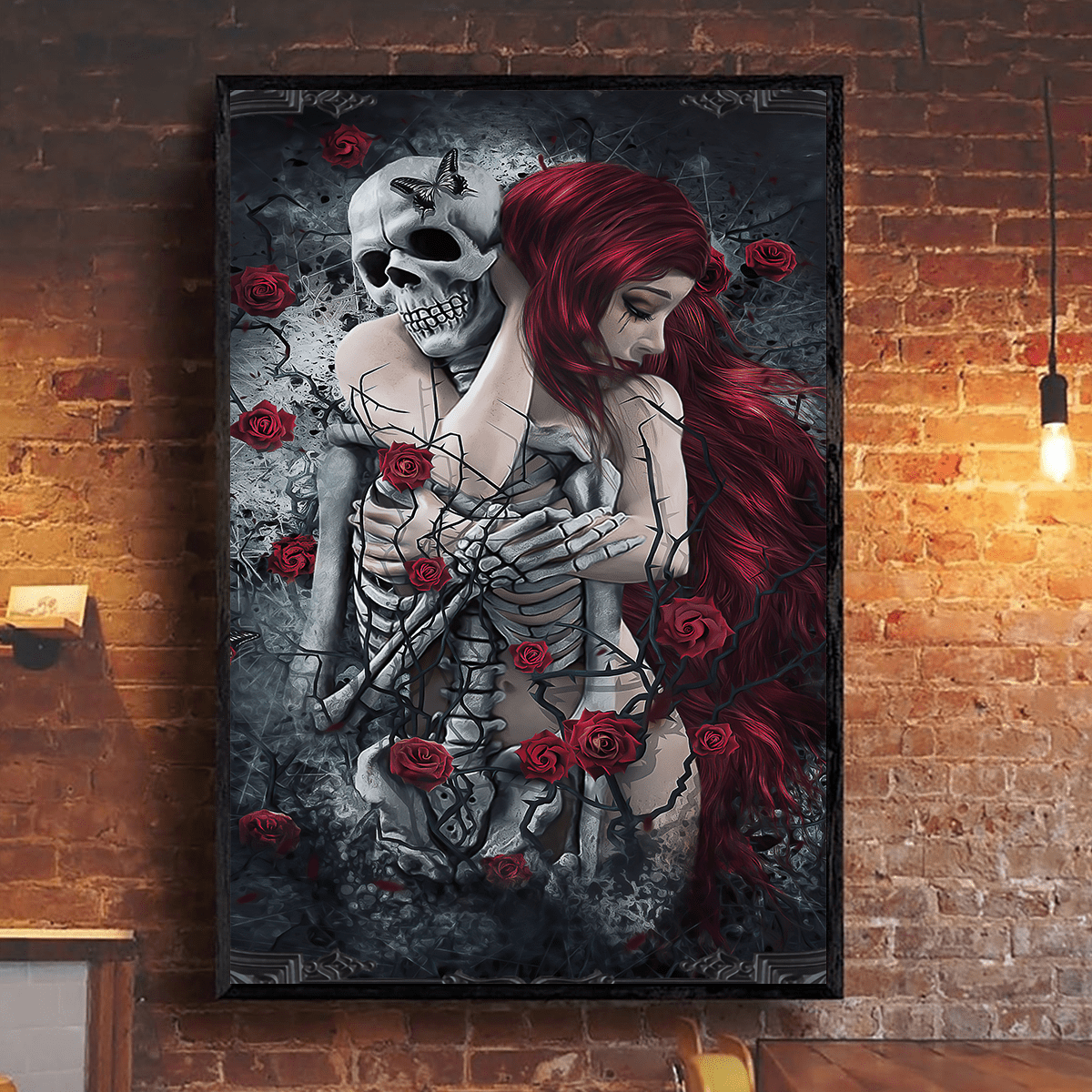 Skull Poster Vertical 3D Printed