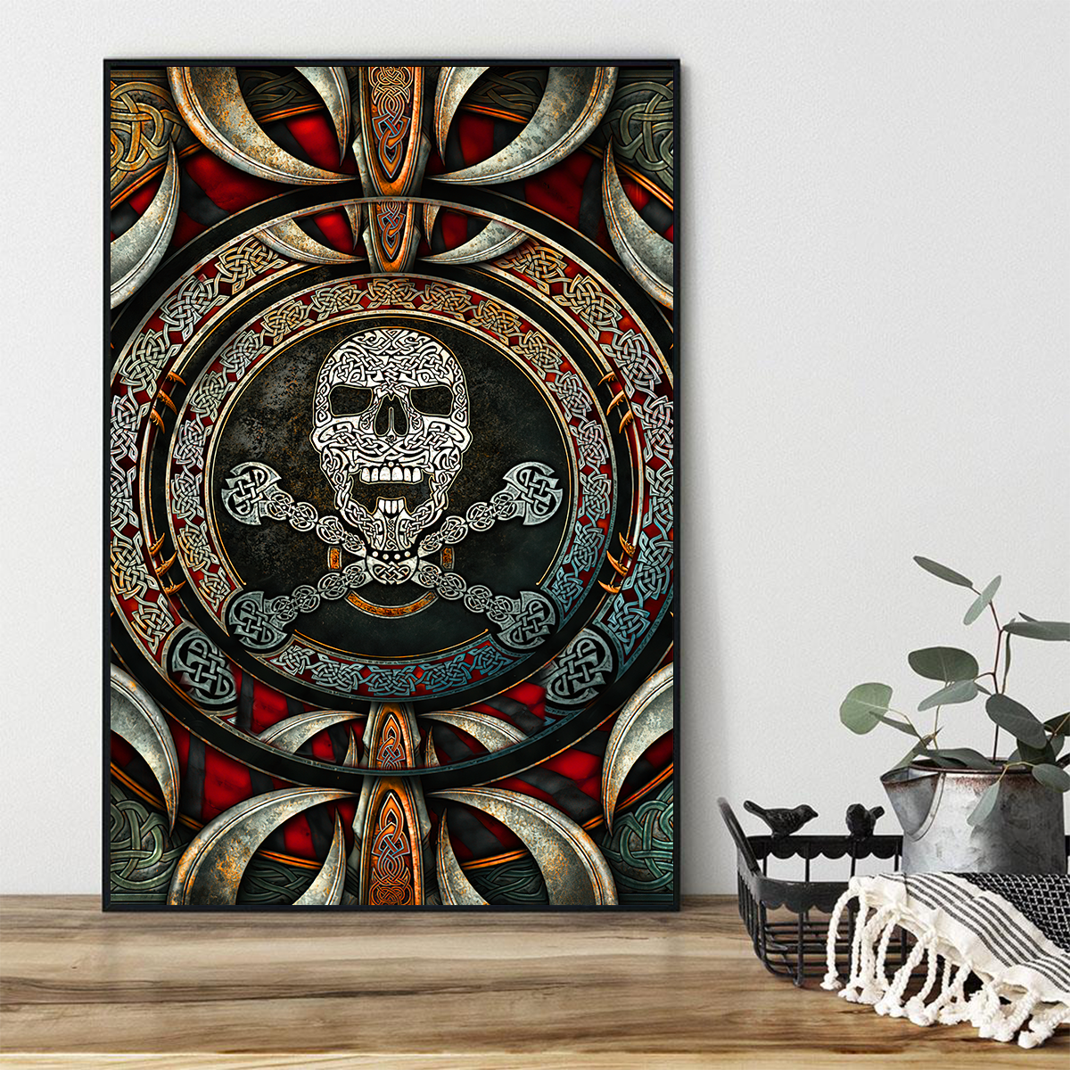 Skull Poster Vertical 3D Printed