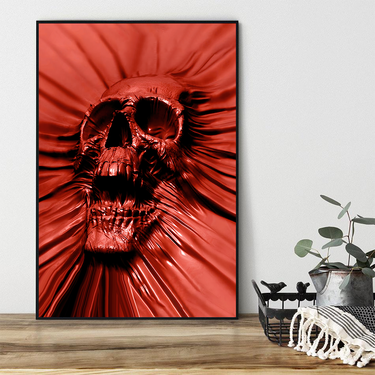 Skull Poster Vertical 3D Printed