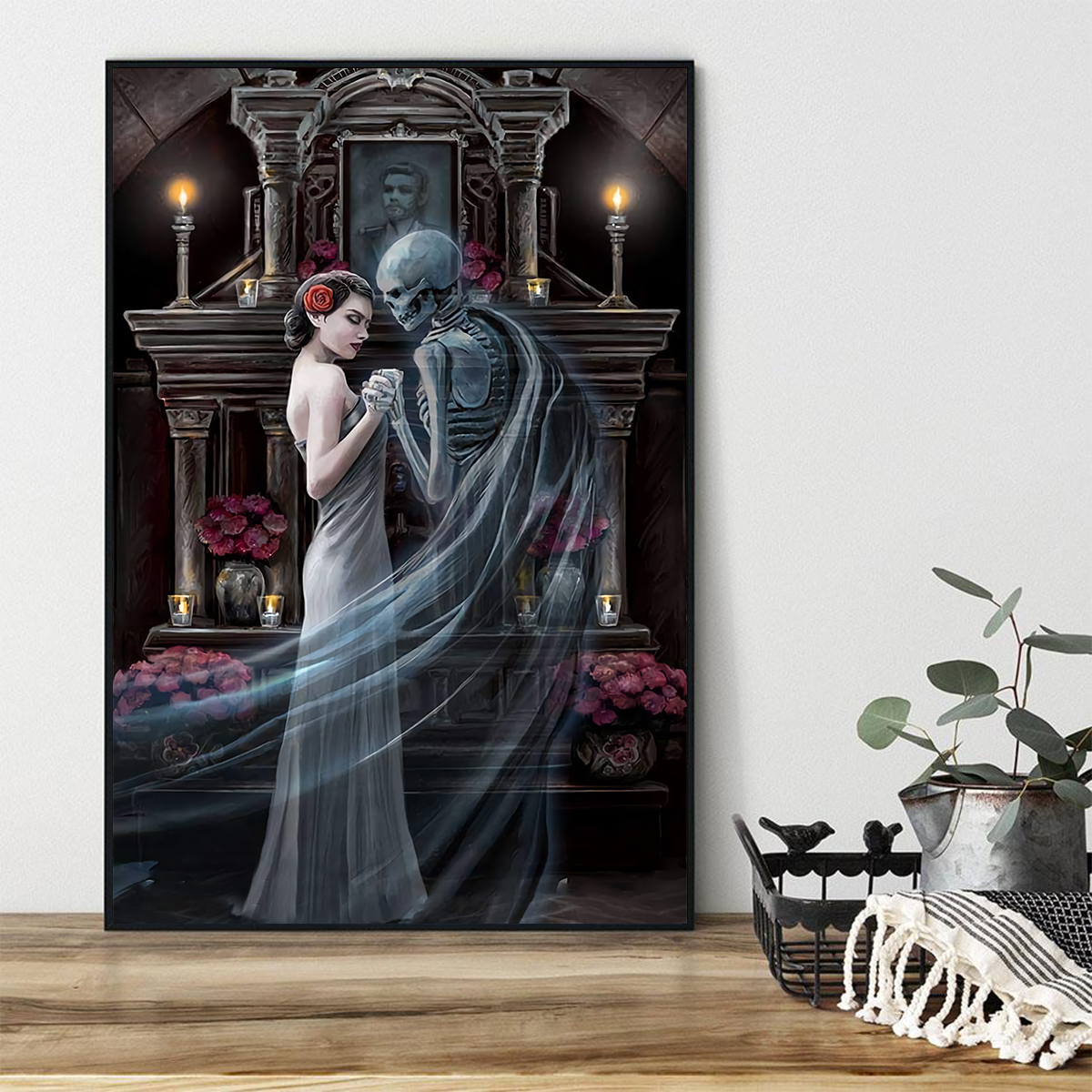 Skull Poster Vertical 3D Printed