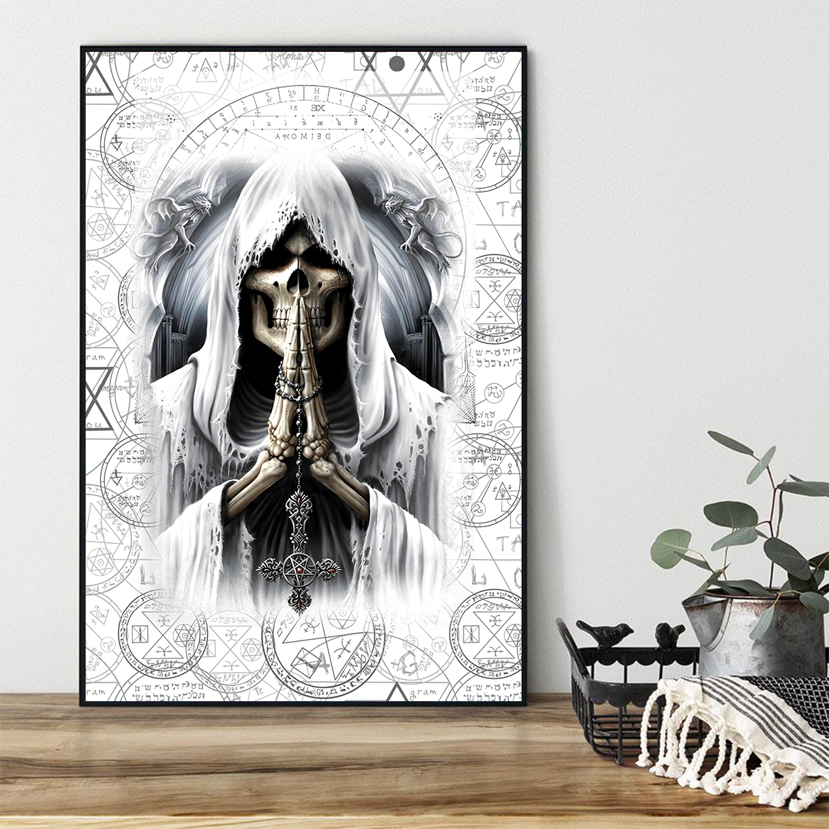 Skull Poster Vertical 3D Printed