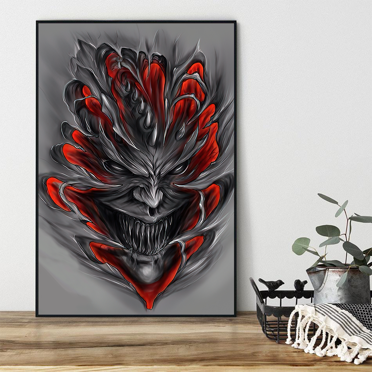 Skull Poster Vertical 3D Printed
