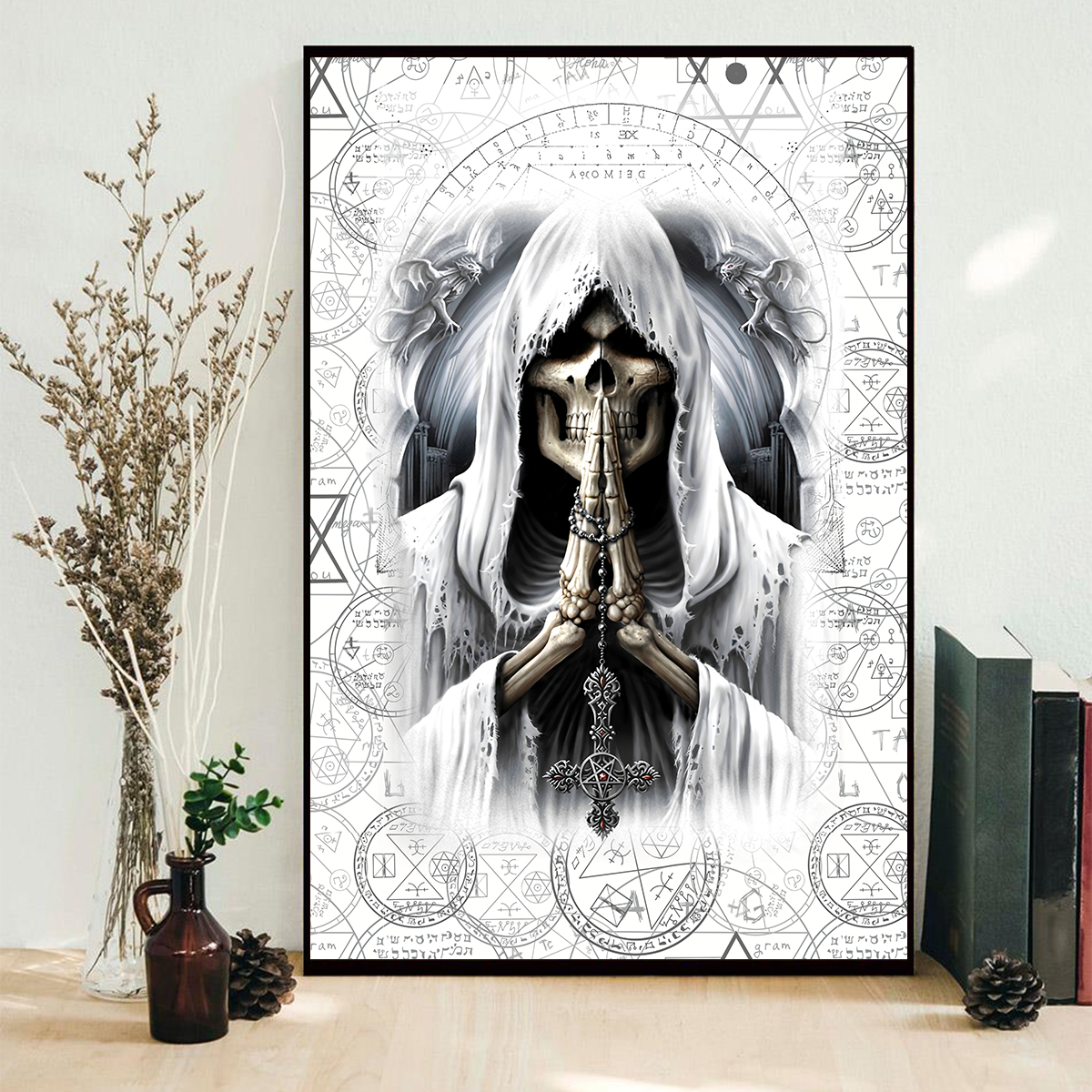 Skull Poster Vertical 3D Printed