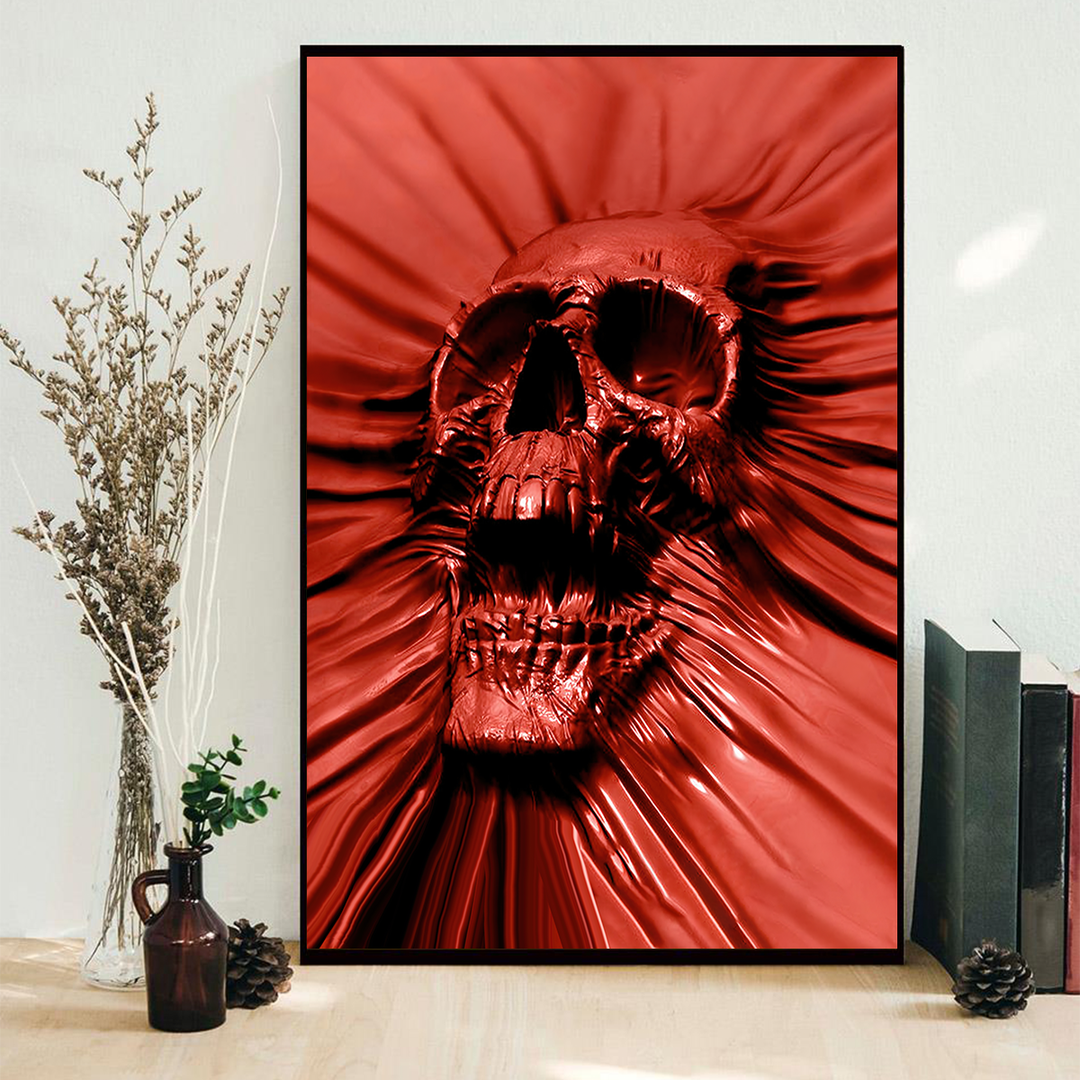 Skull Poster Vertical 3D Printed