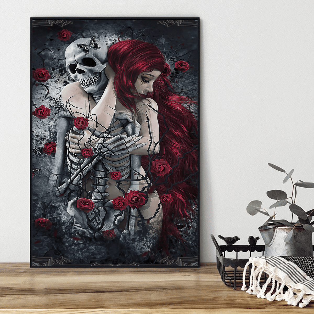 Skull Poster Vertical 3D Printed