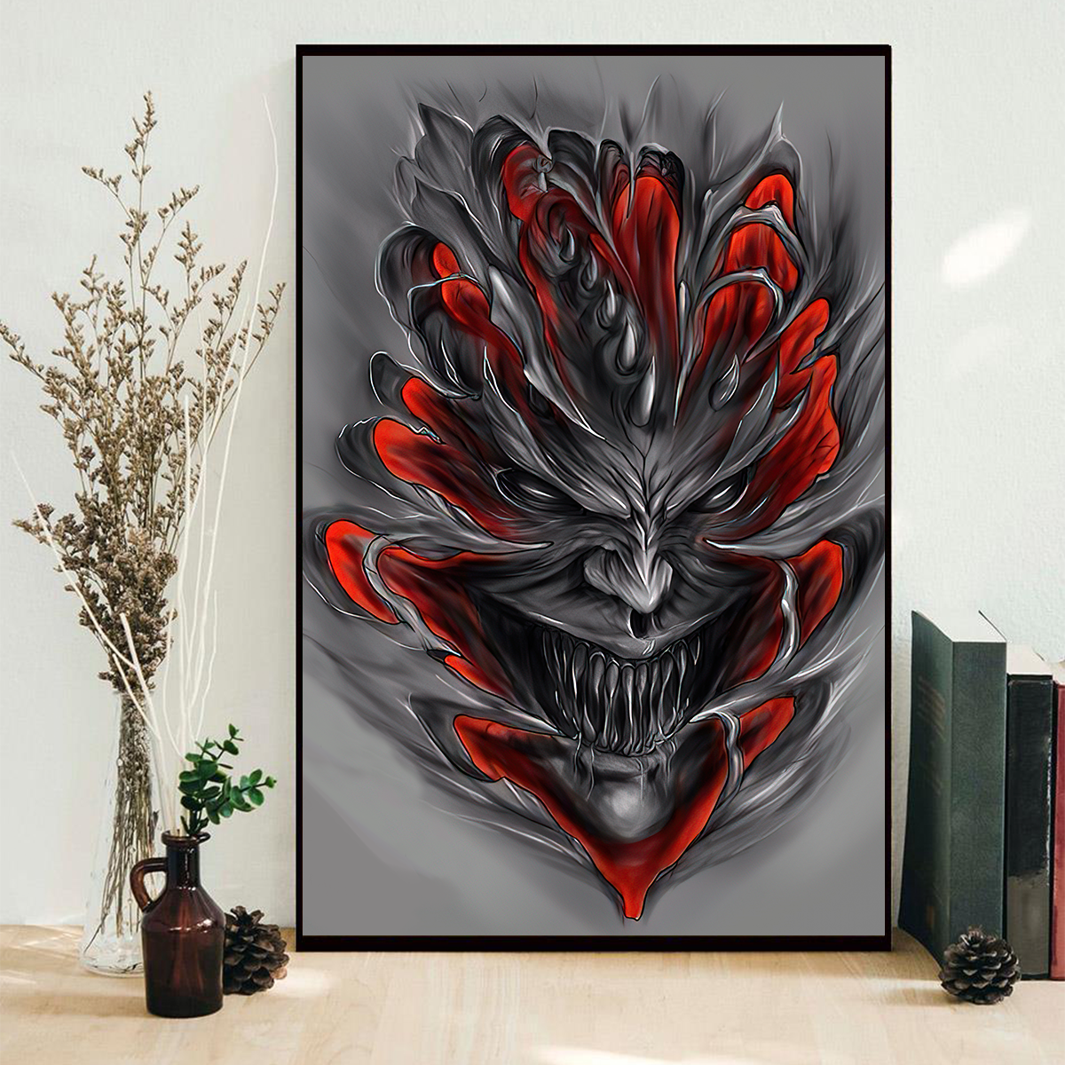Skull Poster Vertical 3D Printed