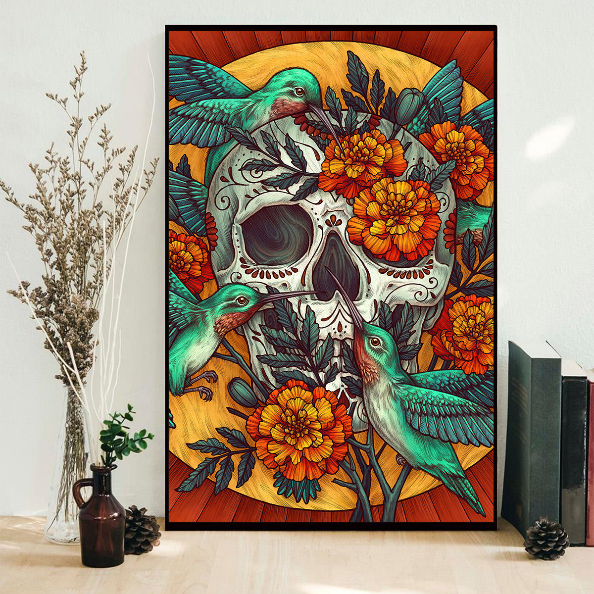 Skull Poster Vertical 3D Printed