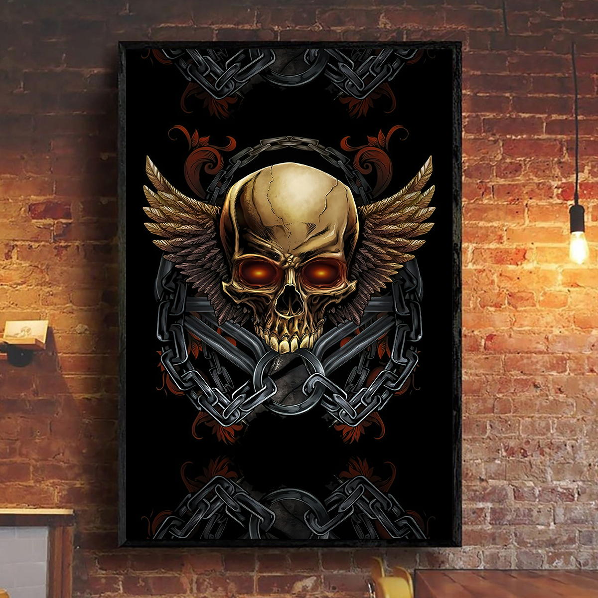 Skull Poster Vertical 3D Printed