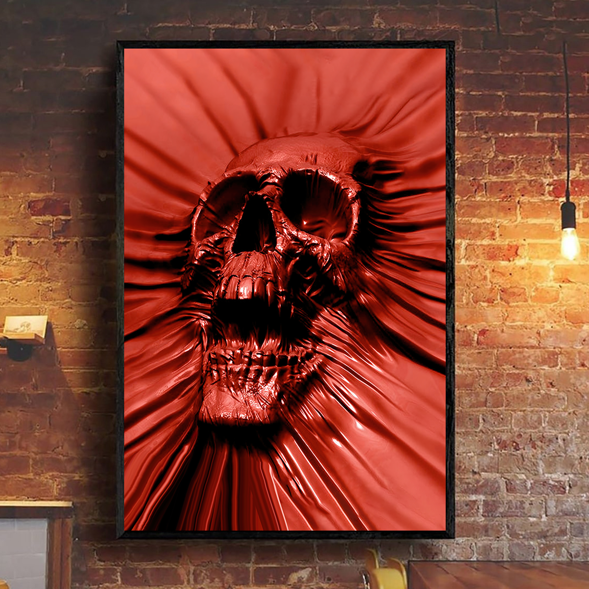 Skull Poster Vertical 3D Printed