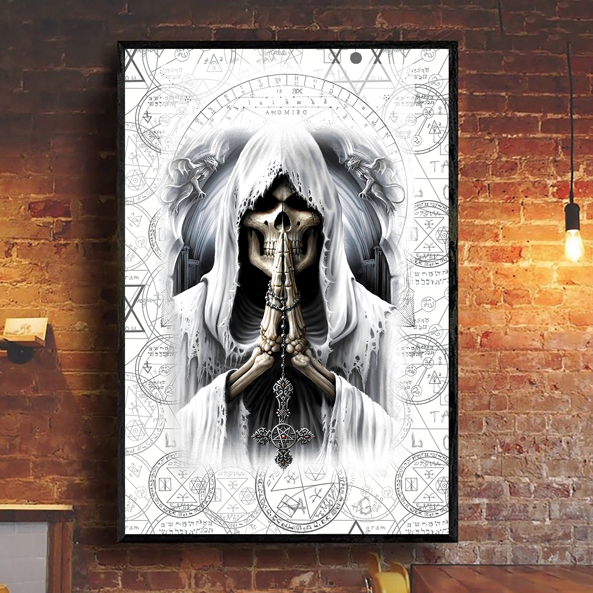 Skull Poster Vertical 3D Printed