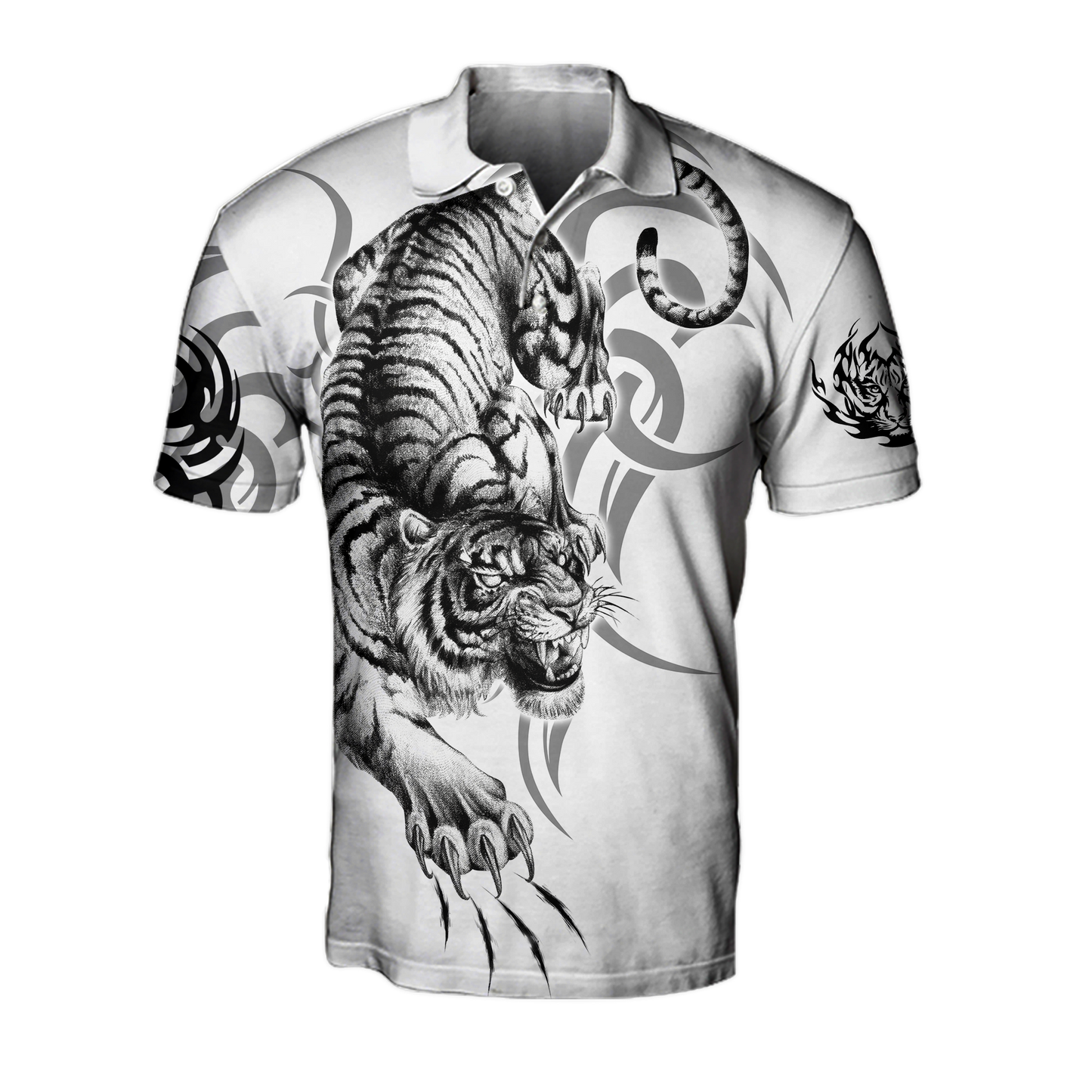 White Tiger Tattoo 3D All Over Printed Unisex Shirts