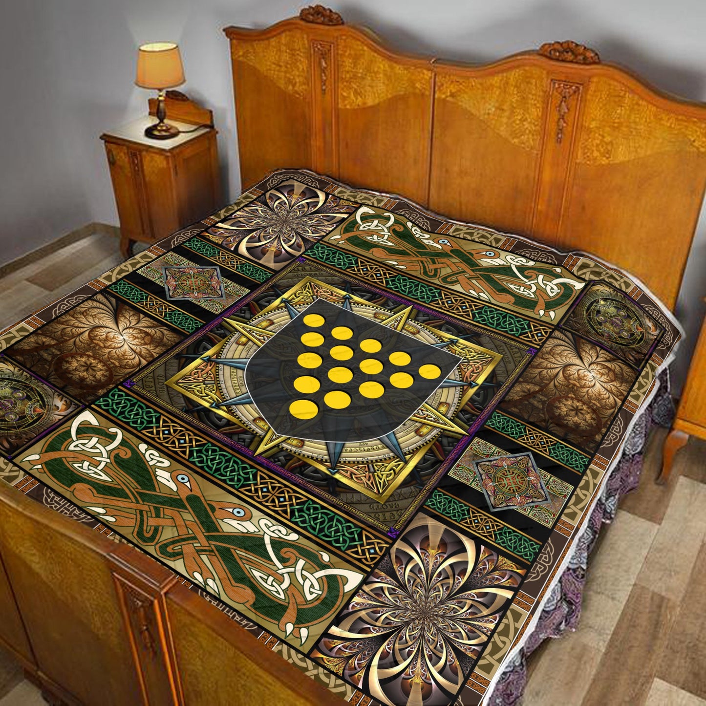 Celtic 3D All Over Printed Quilt