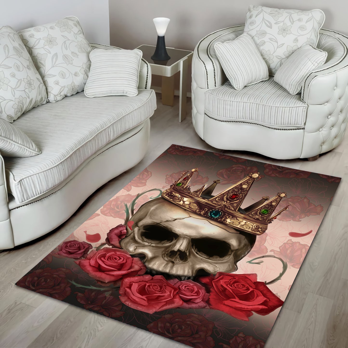 Real King Skull Premium Rug