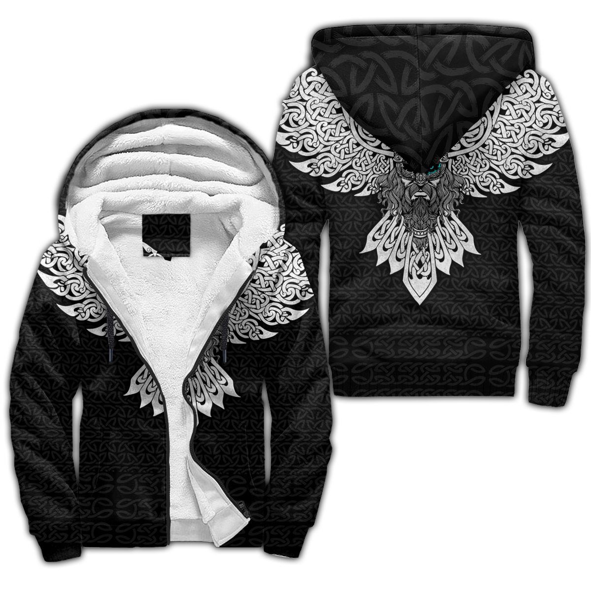 Premium Unisex Hoodie Odin Viking God And Raven ML