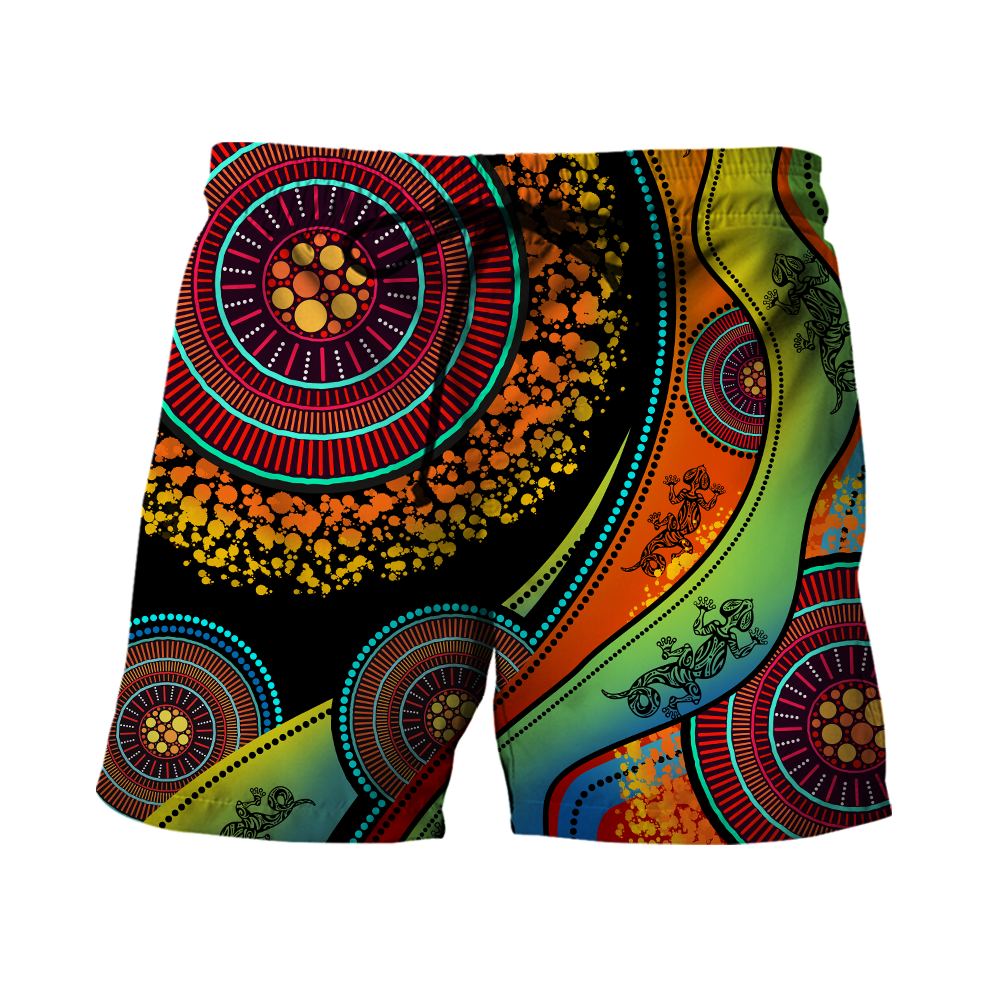 Aboriginal Australia Indigenous Lizard Painting Art shirts for men and women TR2606203S-Apparel-Huyencass-Shorts-S-Vibe Cosy™