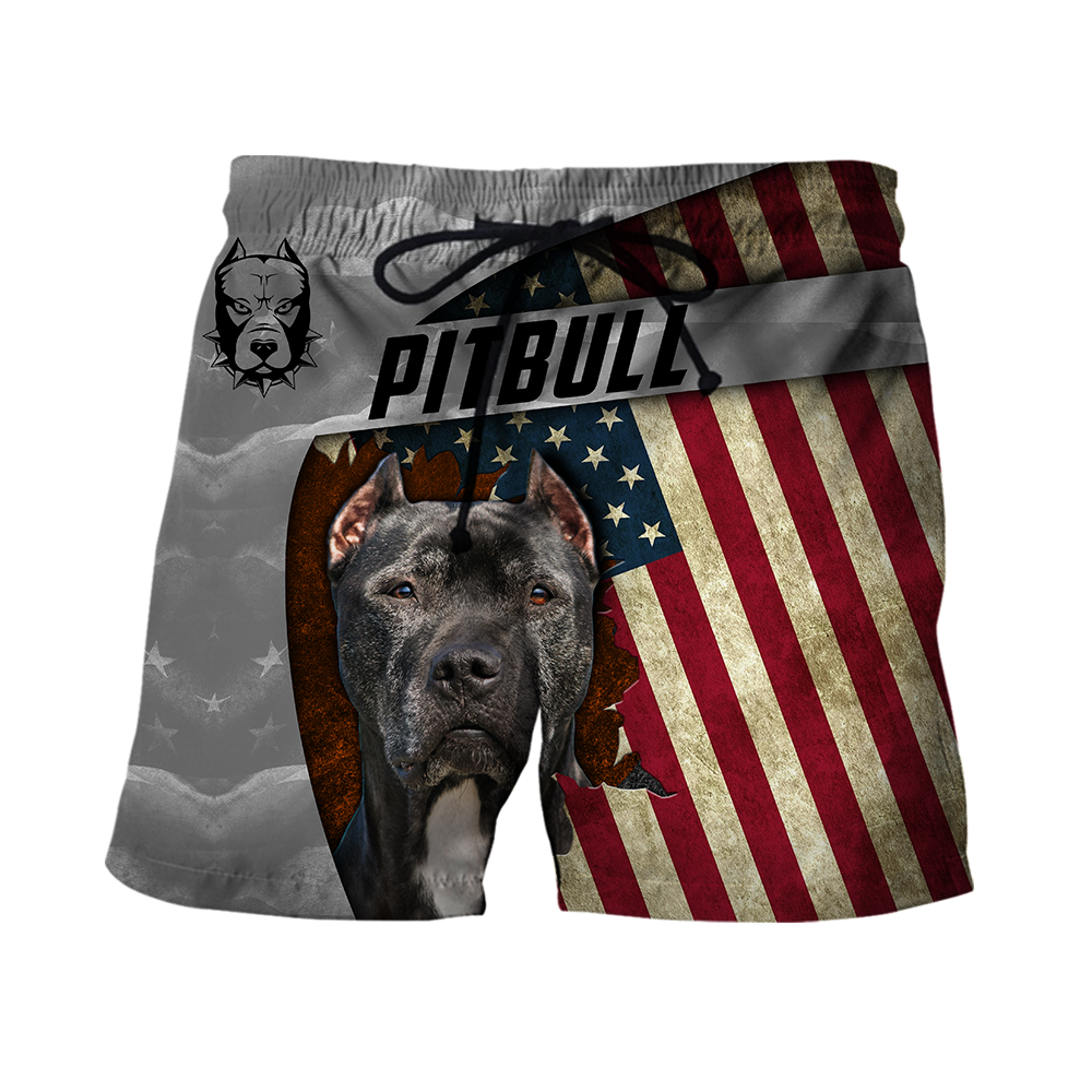 3D America Pit Bull Terrier Unisex Shirts