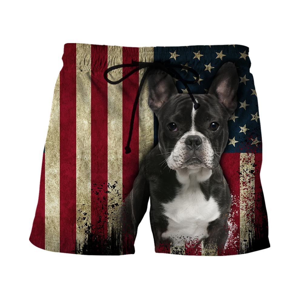 French Bulldog American Flag 3D All Over Print Hoodie