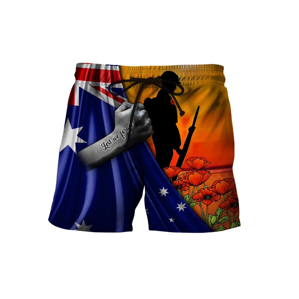 Lest we forget Custom name Australia Veteran 3D print shirt