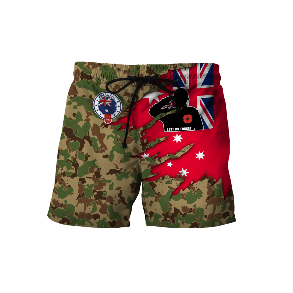 Anzac day remembrance Kiwi and Australia Veteran Camo 3D print shirt