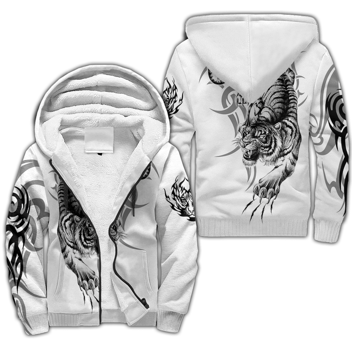 White Tiger Tattoo 3D All Over Printed Unisex Shirts