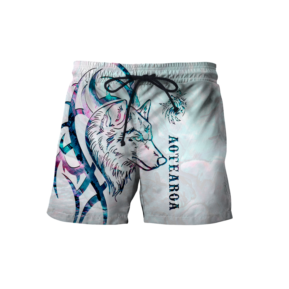Paua shell wolf tattoo 3d all over printed shirt and short for man and women-Apparel-PL8386-Shorts-S-Vibe Cosy™