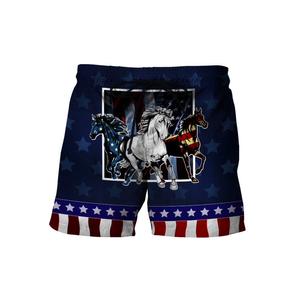 Horses Flag 3D All Over Printed Shirts Pi16062001-Apparel-TA-Shorts-S-Vibe Cosy™