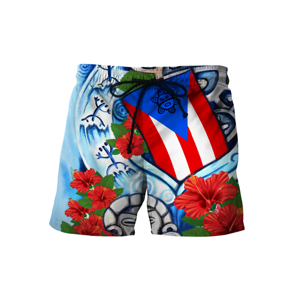 Puerto Rico Sol Taino Art Painting Shirt QB06202004-Apparel-TQH-Shorts-S-Vibe Cosy™