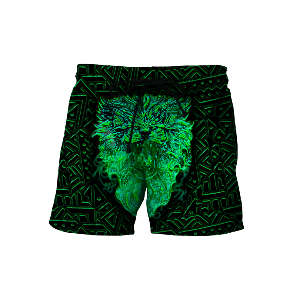 New zealand lion maori reggae 3d all over printed shirt and short for man and women-Apparel-PL8386-Shorts-S-Vibe Cosy™