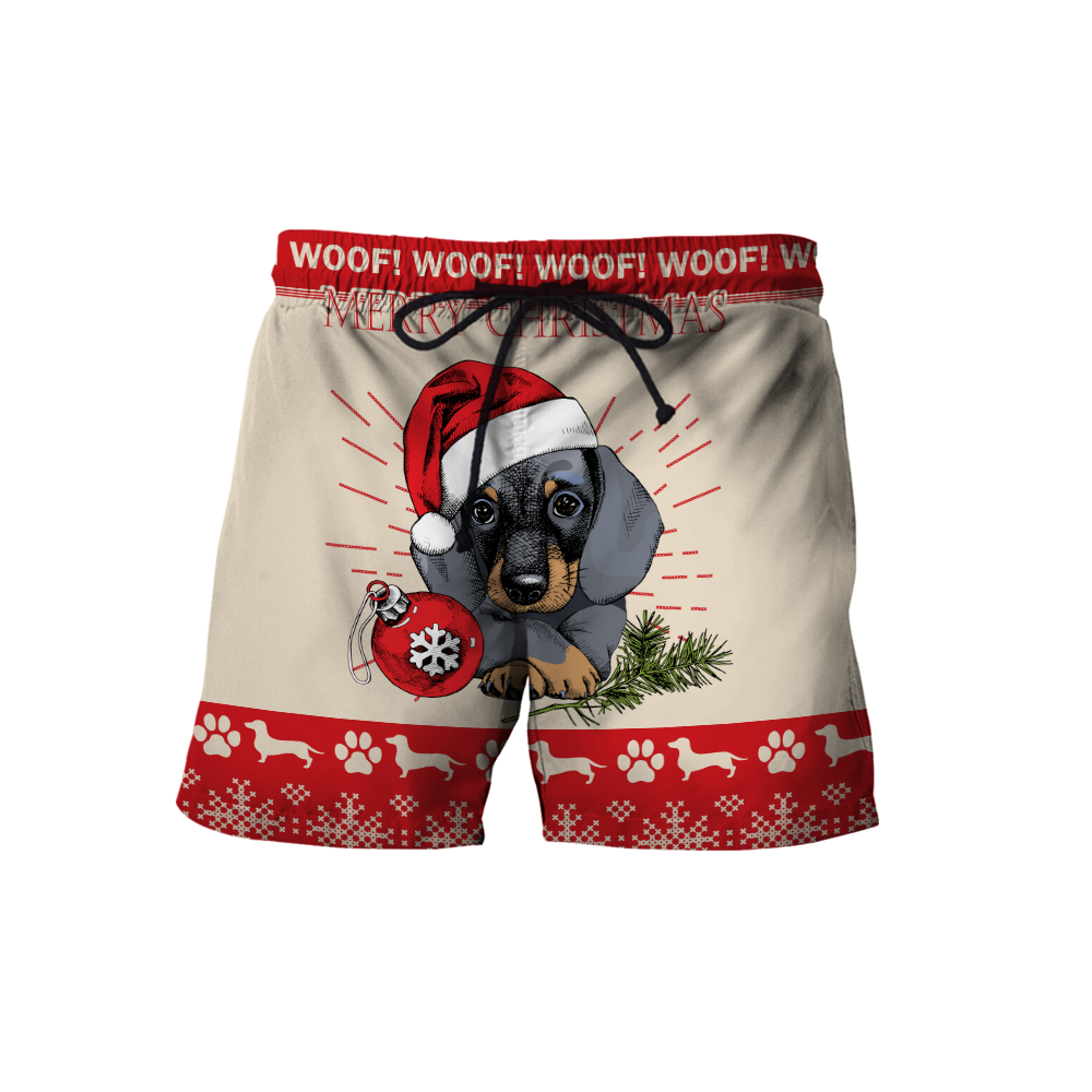 Premium Christmas Dachshund Dog Red Unisex Shirts