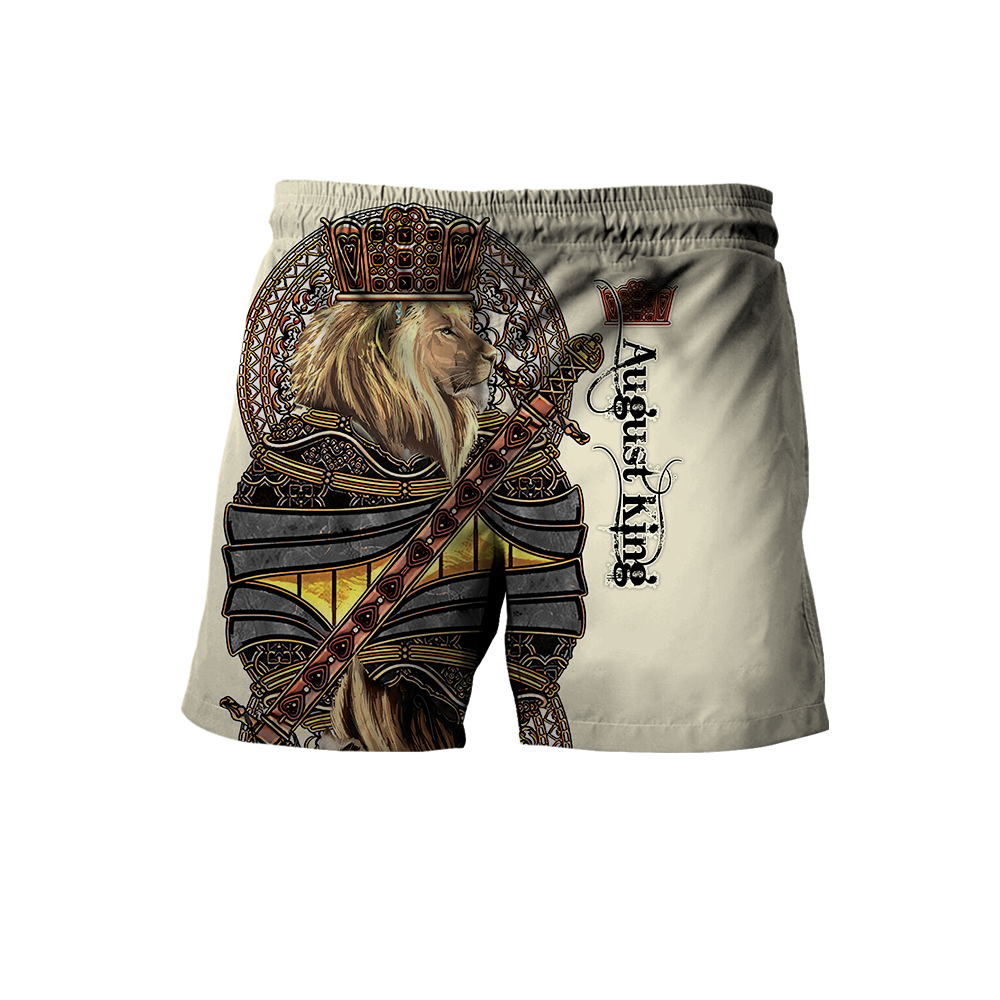 August Black King Lion 3D All Over Printed Shirts For Men and Women