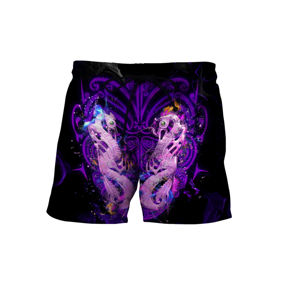 Maori moko manaia new zealand 3d all over printed shirt and short for man and women MH0407201-Apparel-PL8386-Shorts-S-Vibe Cosy™