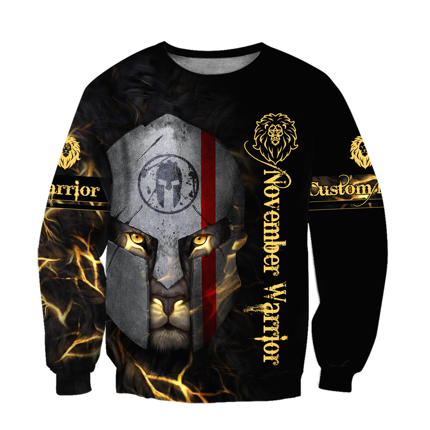 November Spartan Lion Warrior 3D All Over Printed Unisex Shirts