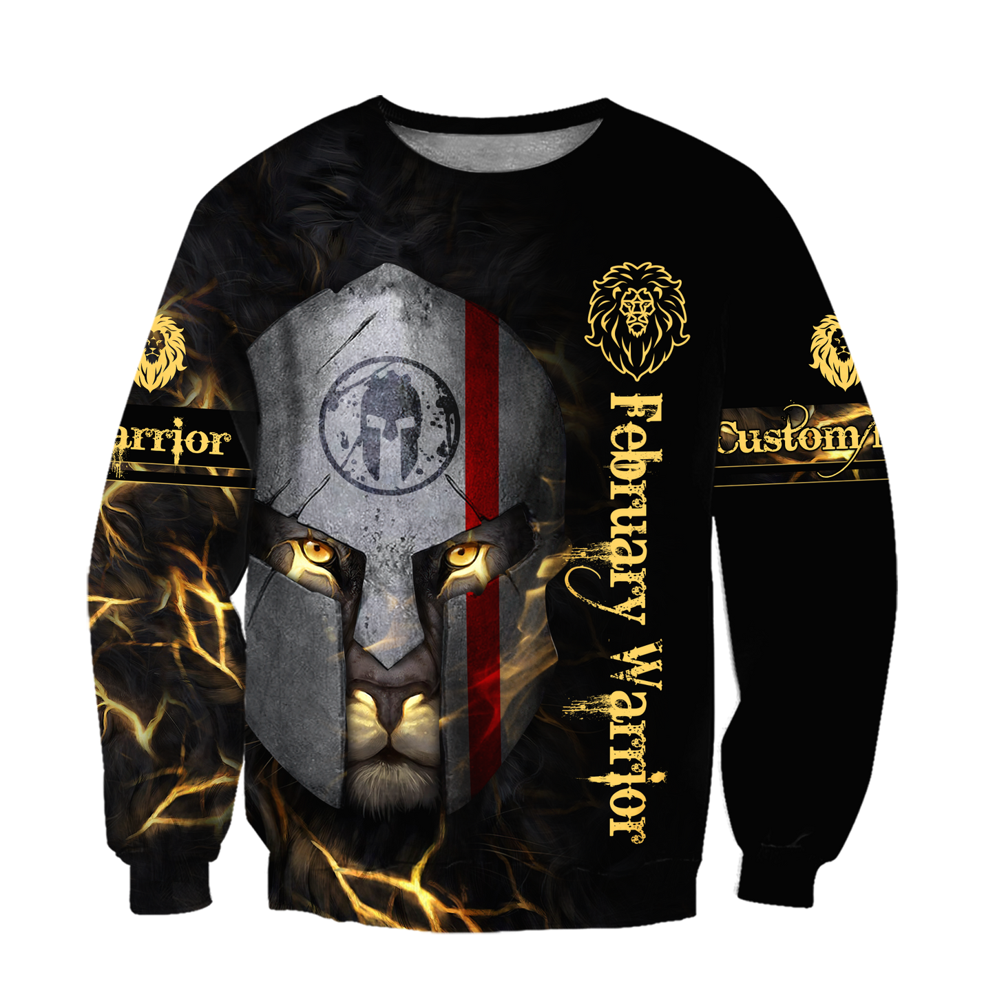 February Spartan Lion Warrior 3D All Over Printed Unisex Shirts