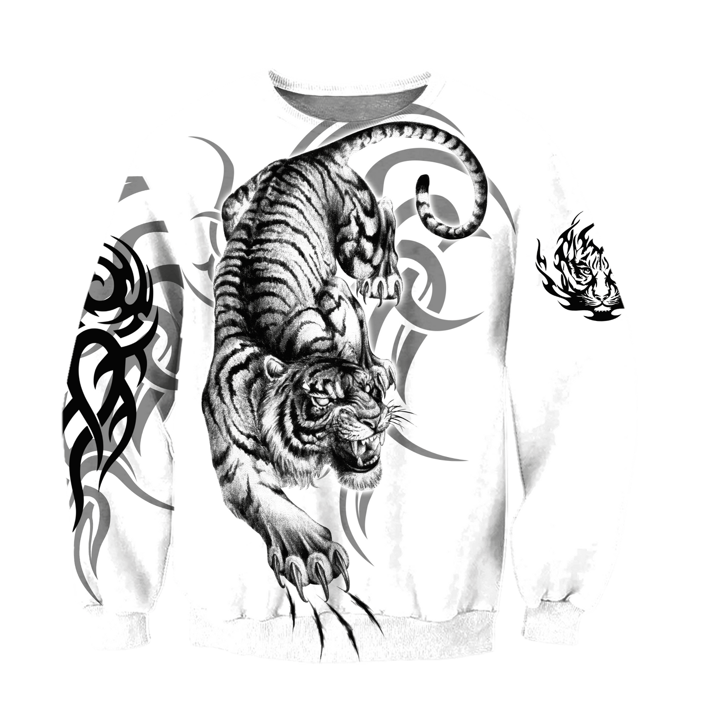 White Tiger Tattoo 3D All Over Printed Unisex Shirts