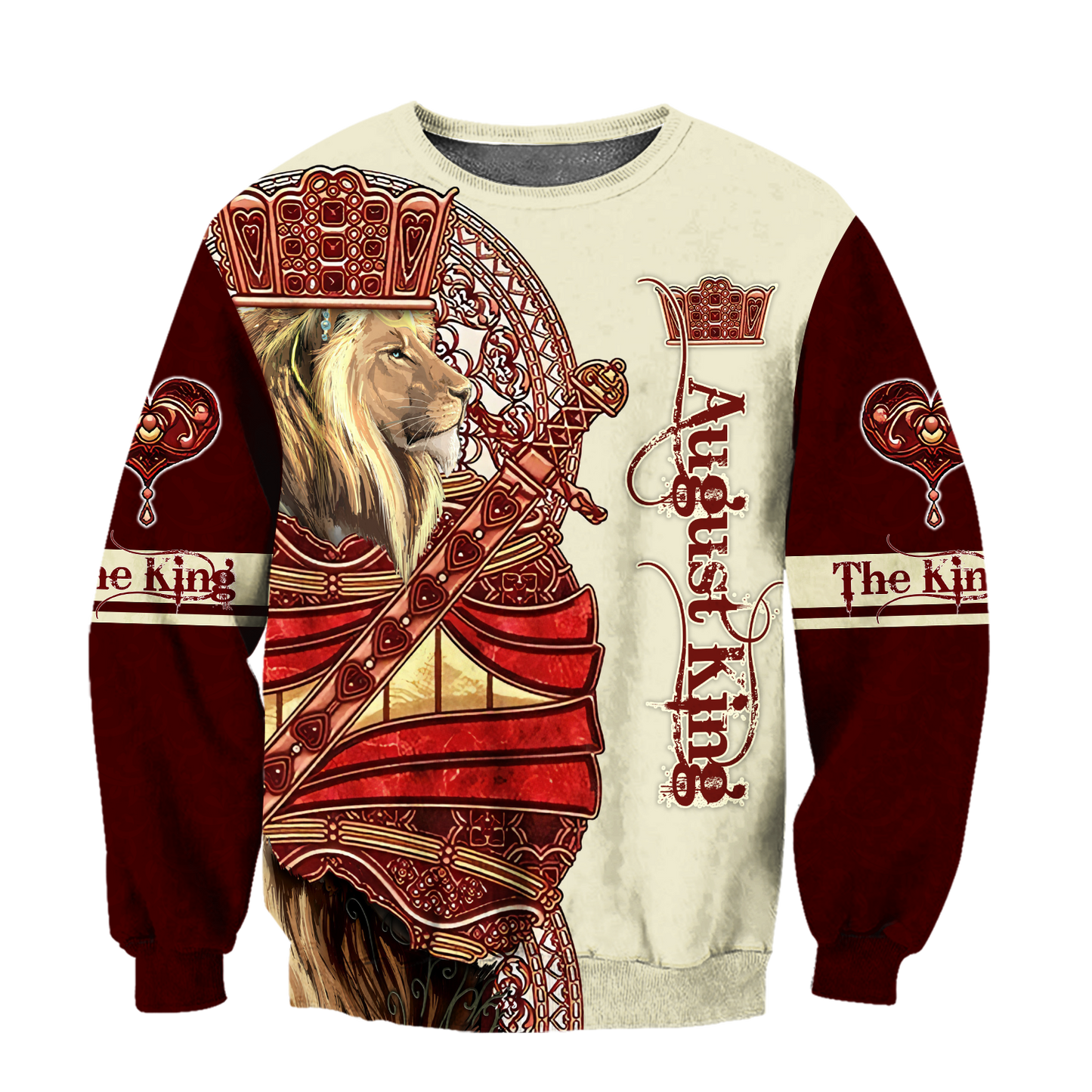 August King Lion Royal 3D All Over Printed Unisex Shirts