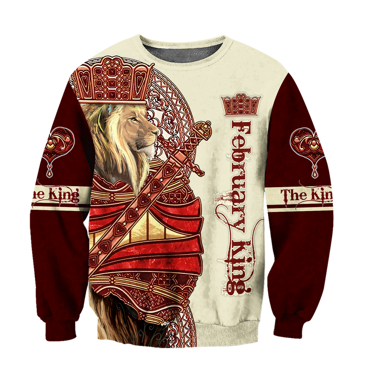 February King Lion 3D All Over Printed Unisex Shirts
