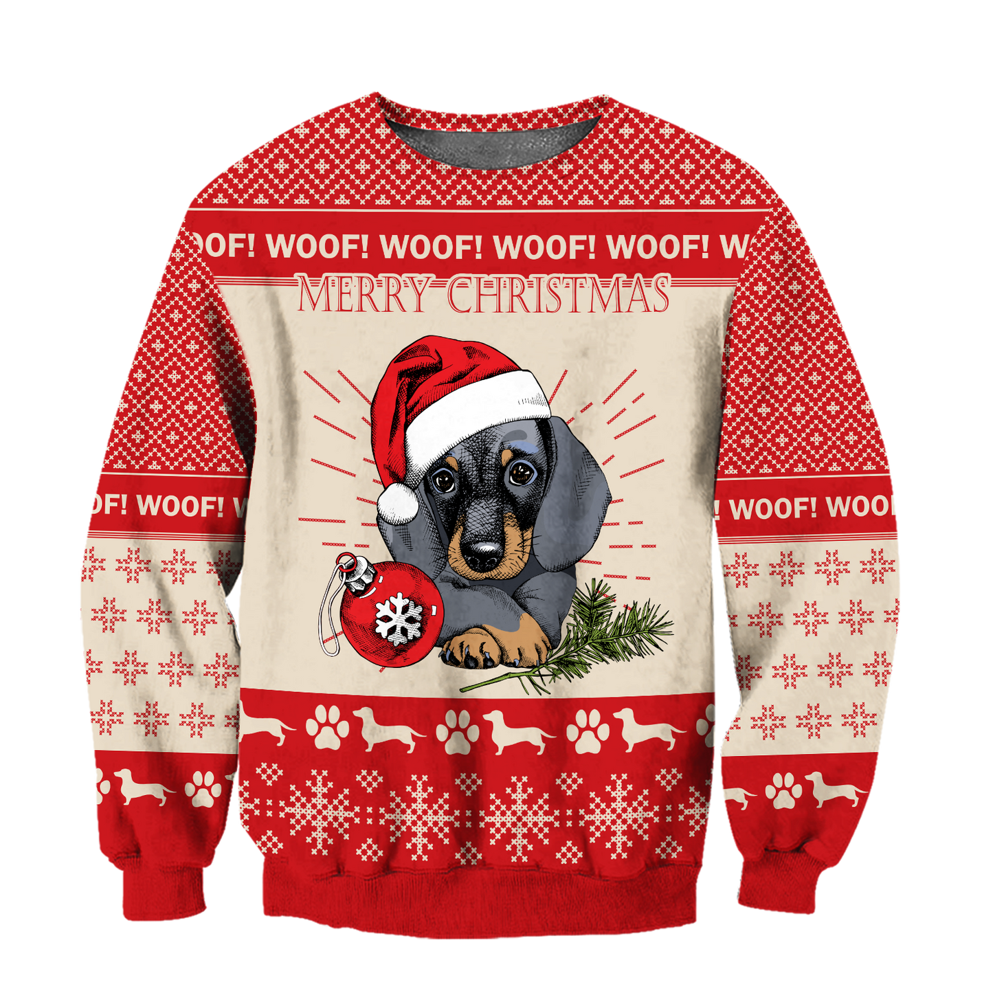 Premium Christmas Dachshund Dog Red Unisex Shirts