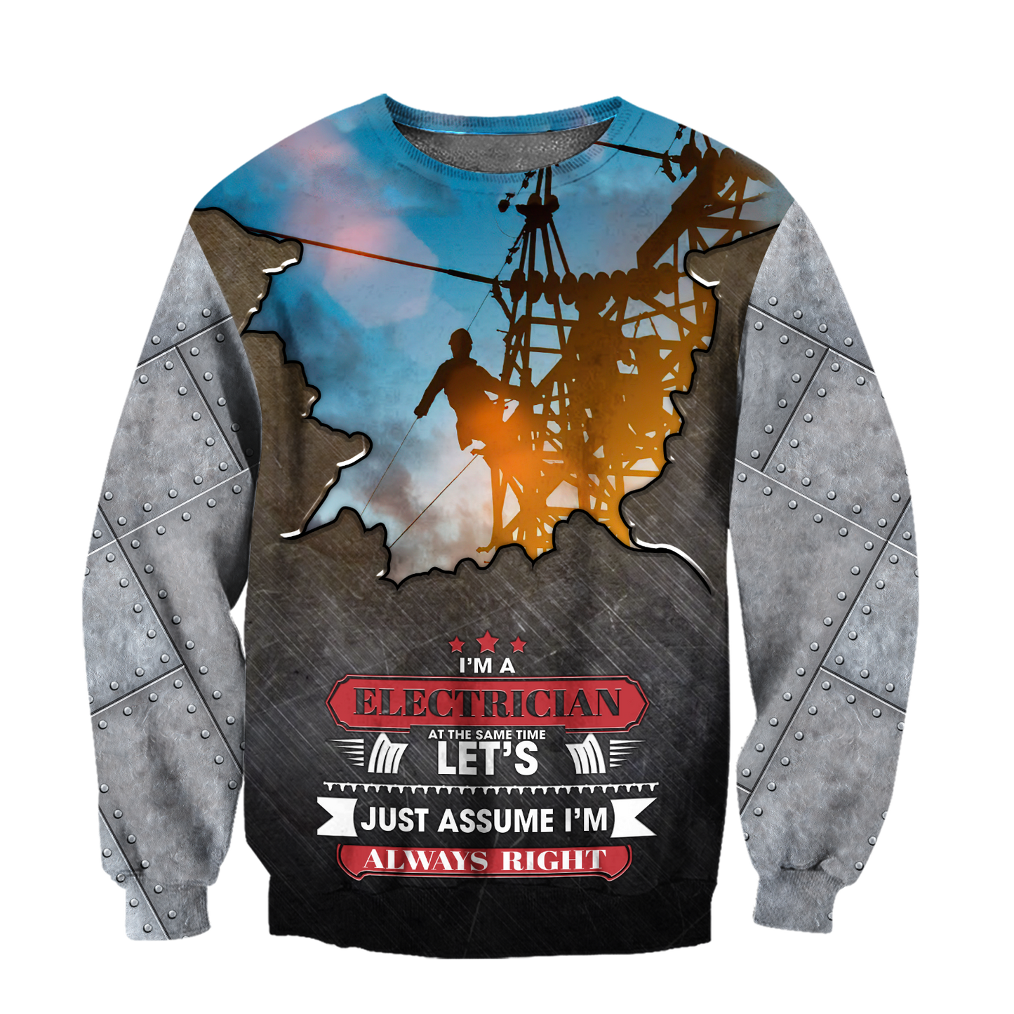 Premium Unisex All Over Printed Electrician Shirts MEI