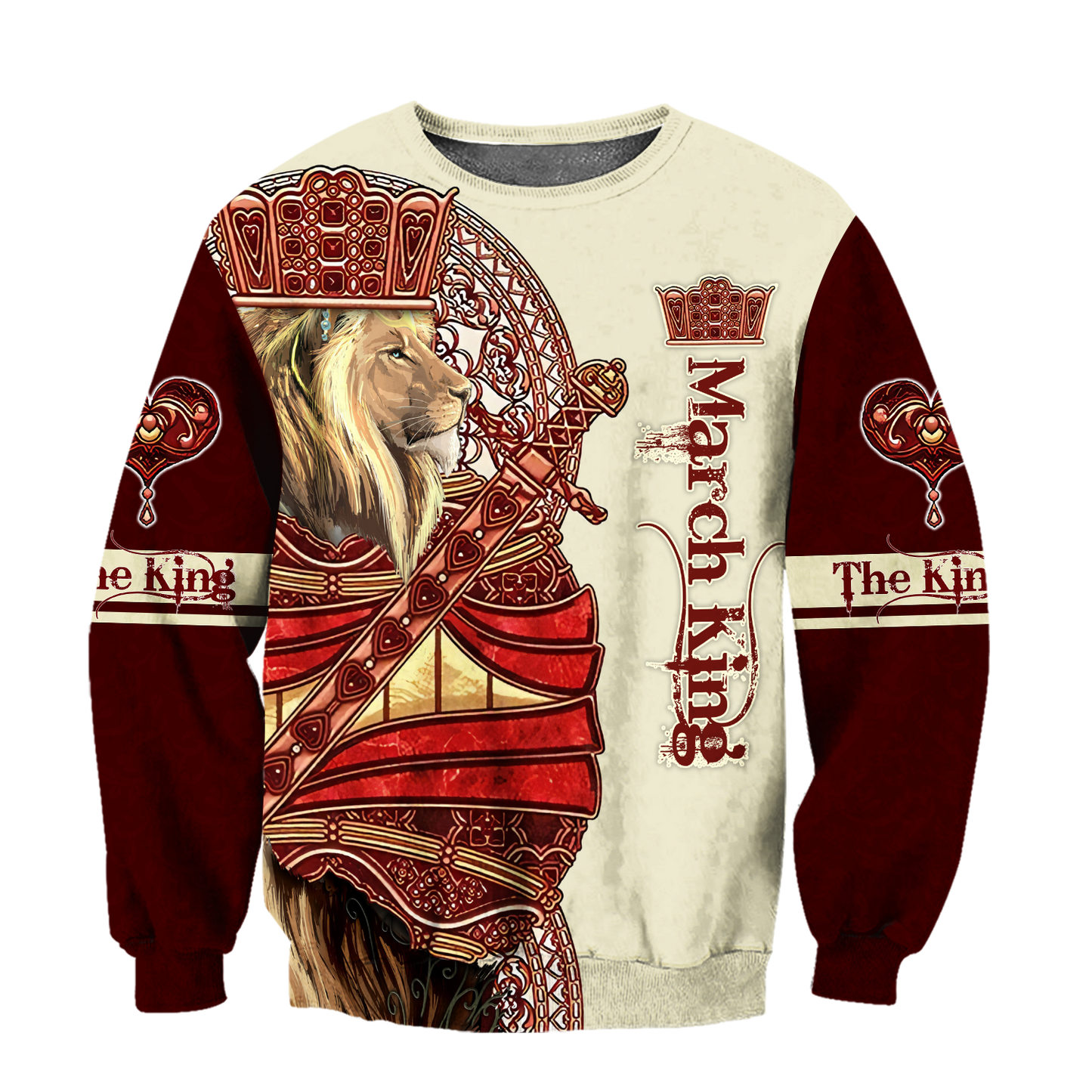 March King Lion 3D All Over Printed Unisex Shirts