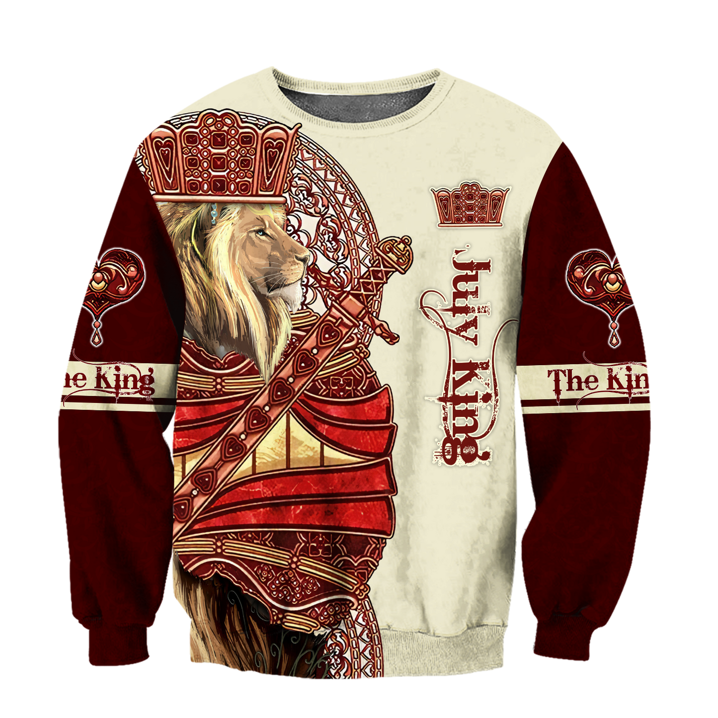 July King Lion Royal 3D All Over Printed Unisex Shirts