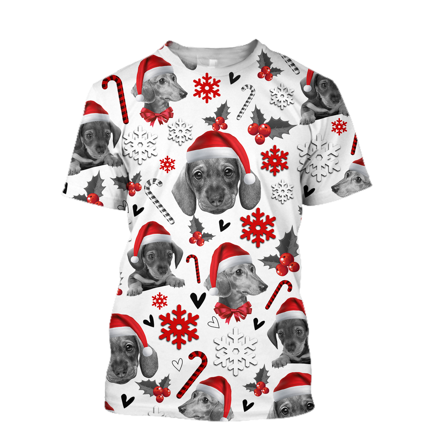 3D Dachshund Xmas Pattern Unisex Hoodie TR3010204