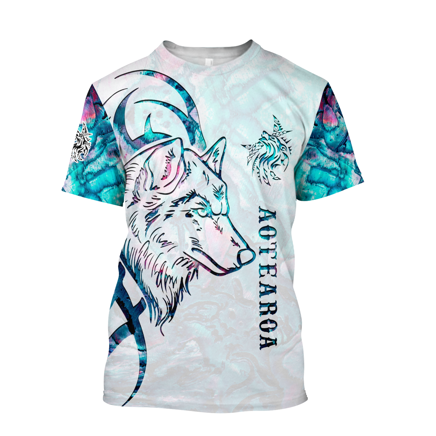 Paua shell wolf tattoo 3d all over printed shirt and short for man and women-Apparel-PL8386-T-shirt-S-Vibe Cosy™