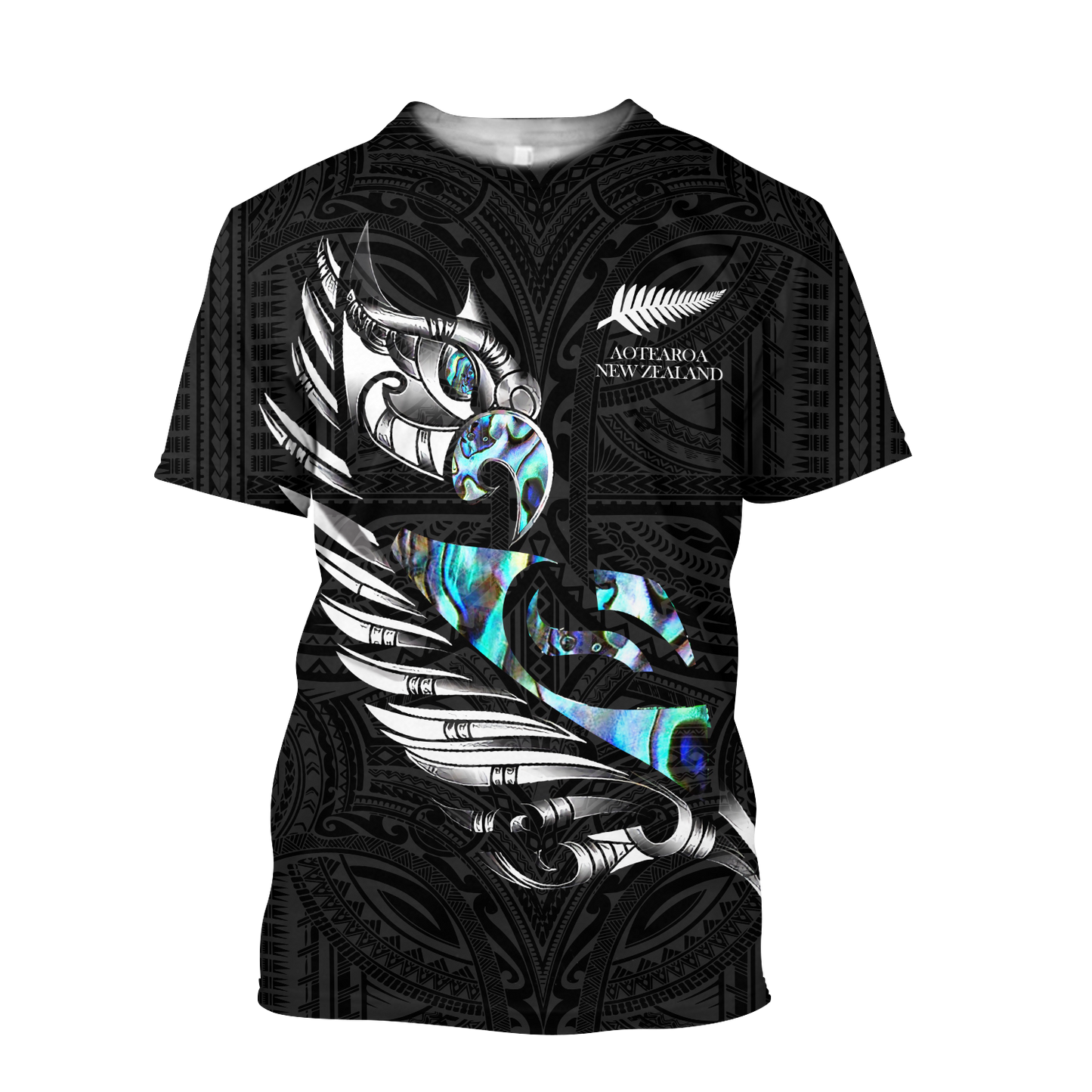 New zealand paua fern wing manaia 3d all over printed shirt and short for man and women MH290620